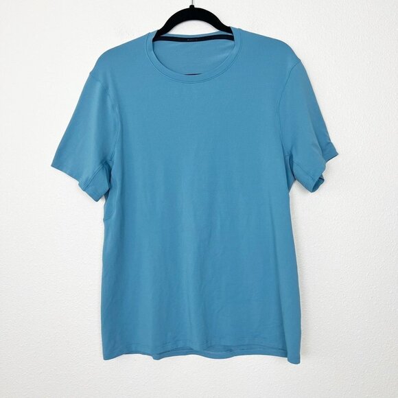 Lululemon Mens Blue Short Sleeve Running Tee Tshirt No Size - Picture 1 of 7